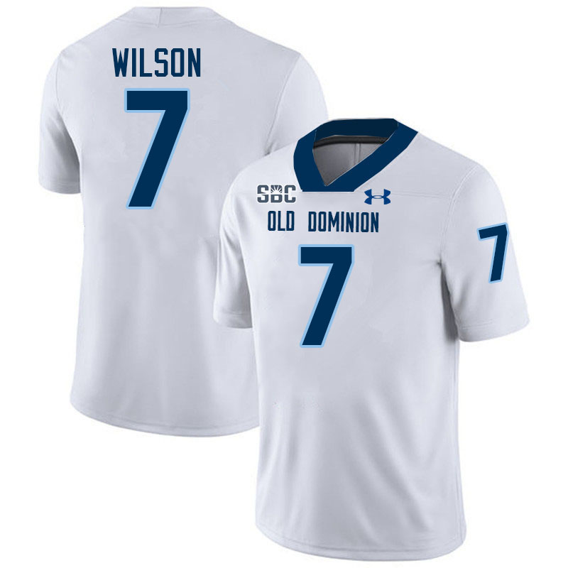 #7 Grant Wilson Old Dominion Monarchs College Football Jerseys Stitched-White